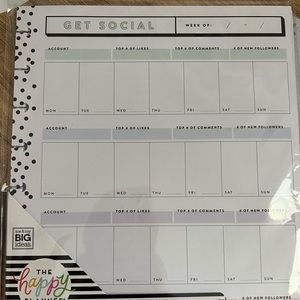 “Get Social” Happy Planner social media tracker